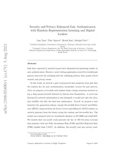 Security and Privacy Enhanced Gait Authentication with Random
  Representation Learning and Digital Lockers