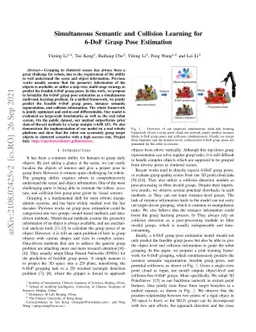 Simultaneous Semantic and Collision Learning for 6-DoF Grasp Pose
  Estimation