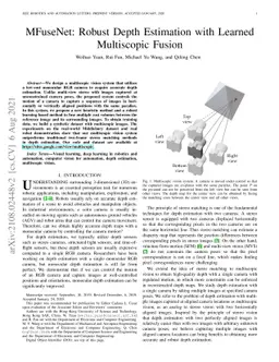 MFuseNet: Robust Depth Estimation with Learned Multiscopic Fusion