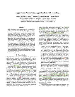 HyperJump: Accelerating HyperBand via Risk Modelling