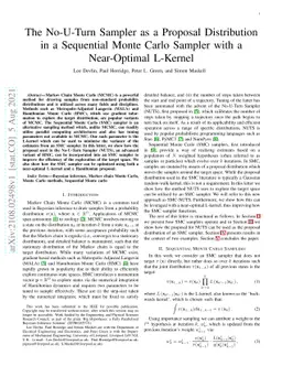 The No-U-Turn Sampler as a Proposal Distribution in a Sequential Monte
  Carlo Sampler with a Near-Optimal L-Kernel