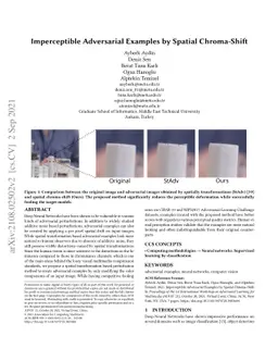 Imperceptible Adversarial Examples by Spatial Chroma-Shift