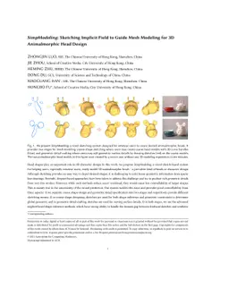 SimpModeling: Sketching Implicit Field to Guide Mesh Modeling for 3D
  Animalmorphic Head Design