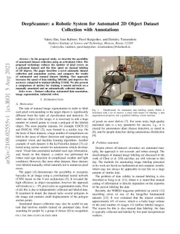 DeepScanner: a Robotic System for Automated 2D Object Dataset Collection
  with Annotations