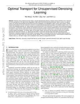 Optimal Transport for Unsupervised Denoising Learning
