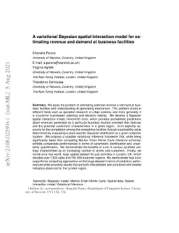 A variational Bayesian spatial interaction model for estimating revenue
  and demand at business facilities