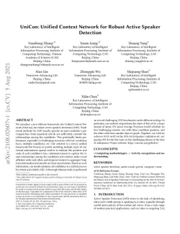 UniCon: Unified Context Network for Robust Active Speaker Detection