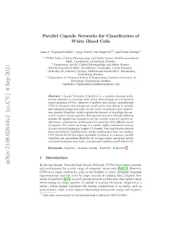 Parallel Capsule Networks for Classification of White Blood Cells