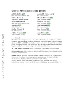 Sinkless Orientation Made Simple