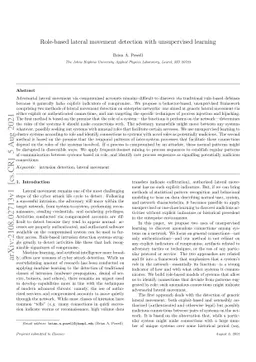 Role-based lateral movement detection with unsupervised learning