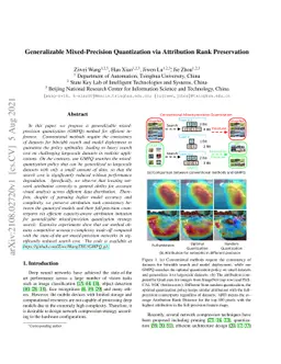 Generalizable Mixed-Precision Quantization via Attribution Rank
  Preservation