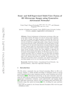 Semi- and Self-Supervised Multi-View Fusion of 3D Microscopy Images
  using Generative Adversarial Networks