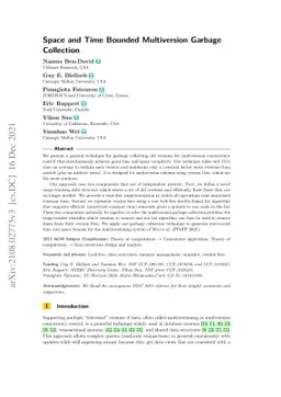 Space and Time Bounded Multiversion Garbage Collection
