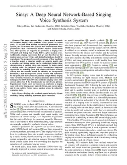 Sinsy: A Deep Neural Network-Based Singing Voice Synthesis System