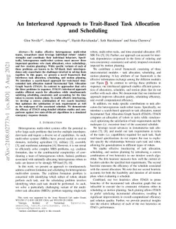 An Interleaved Approach to Trait-Based Task Allocation and Scheduling