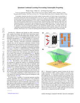 Quantum Continual Learning Overcoming Catastrophic Forgetting