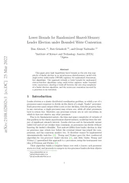 Lower Bounds for Shared-Memory Leader Election under Bounded Write
  Contention