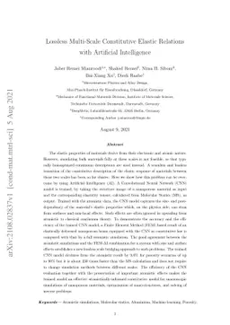 Lossless Multi-Scale Constitutive Elastic Relations with Artificial
  Intelligence