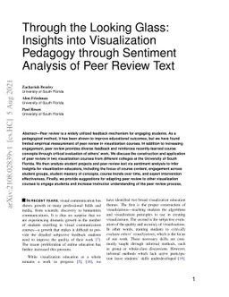 Through the Looking Glass: Insights into Visualization Pedagogy through
  Sentiment Analysis of Peer Review Text