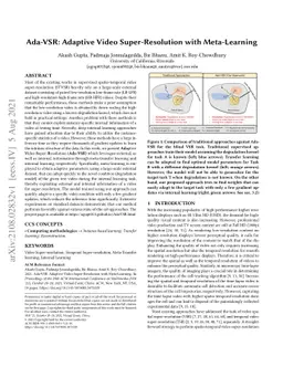 Ada-VSR: Adaptive Video Super-Resolution with Meta-Learning