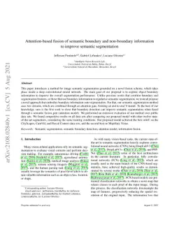 Attention-based fusion of semantic boundary and non-boundary information
  to improve semantic segmentation