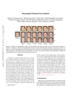Disentangled Lifespan Face Synthesis