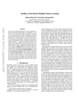Auxiliary Class Based Multiple Choice Learning