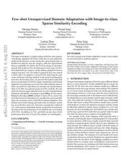 Few-shot Unsupervised Domain Adaptation with Image-to-class Sparse
  Similarity Encoding