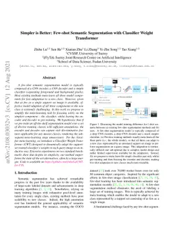 Simpler is Better: Few-shot Semantic Segmentation with Classifier Weight
  Transformer