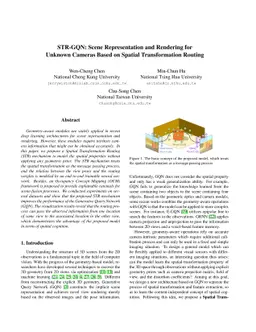 STR-GQN: Scene Representation and Rendering for Unknown Cameras Based on
  Spatial Transformation Routing
