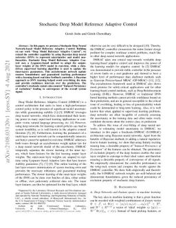 Stochastic Deep Model Reference Adaptive Control