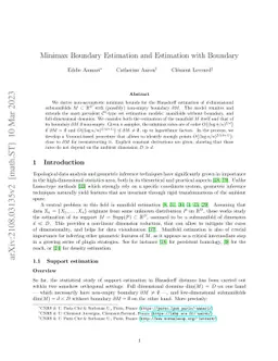 Minimax Boundary Estimation and Estimation with Boundary