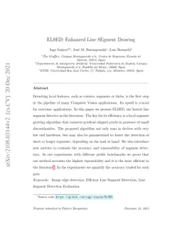 ELSED: Enhanced Line SEgment Drawing