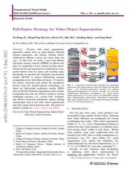 Full-Duplex Strategy for Video Object Segmentation