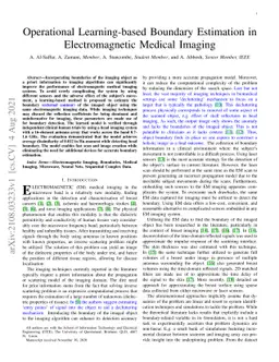 Operational Learning-based Boundary Estimation in Electromagnetic
  Medical Imaging