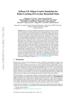 iGibson 2.0: Object-Centric Simulation for Robot Learning of Everyday
  Household Tasks