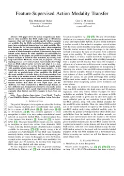 Feature-Supervised Action Modality Transfer