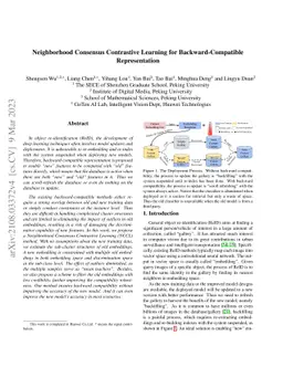 Neighborhood Consensus Contrastive Learning for Backward-Compatible
  Representation
