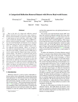 A Categorized Reflection Removal Dataset with Diverse Real-world Scenes