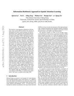 Information Bottleneck Approach to Spatial Attention Learning