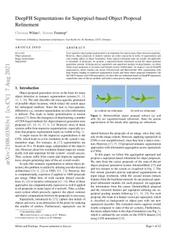 DeepFH Segmentations for Superpixel-based Object Proposal Refinement