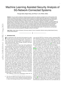 Machine Learning Assisted Security Analysis of 5G-Network-Connected
  Systems