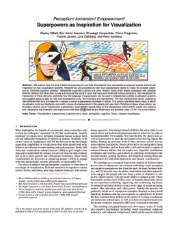 Perception! Immersion! Empowerment! Superpowers as Inspiration for
  Visualization