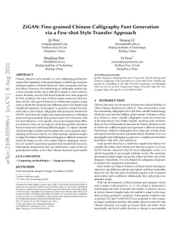 ZiGAN: Fine-grained Chinese Calligraphy Font Generation via a Few-shot
  Style Transfer Approach