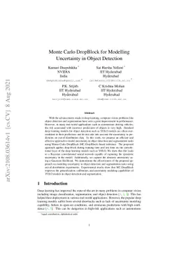 Monte Carlo DropBlock for Modelling Uncertainty in Object Detection