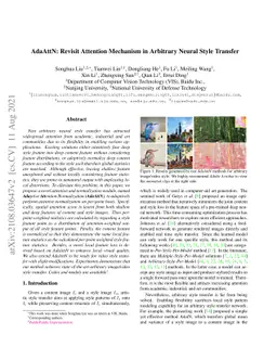AdaAttN: Revisit Attention Mechanism in Arbitrary Neural Style Transfer