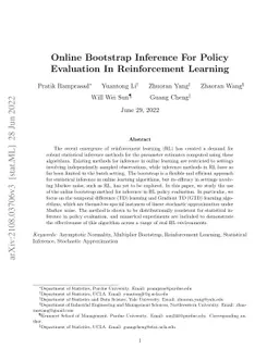 Online Bootstrap Inference For Policy Evaluation in Reinforcement
  Learning