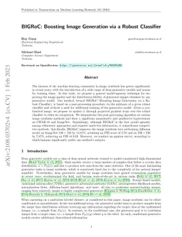 BIGRoC: Boosting Image Generation via a Robust Classifier