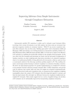 Improving Inference from Simple Instruments through Compliance
  Estimation