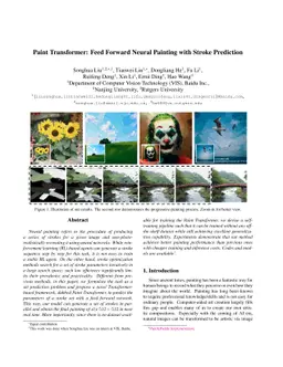 Paint Transformer: Feed Forward Neural Painting with Stroke Prediction
